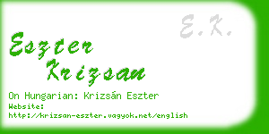 eszter krizsan business card